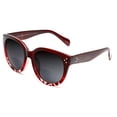 thumbnail image 2 of Bi-Focal Sun Readers Oversize Round Audrey Hepburn Sunglasses Matte Black Demi Burgundy - 2.5 / Burgundy, 2 of 4