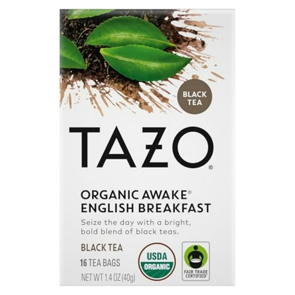 Tazo Awake Organic Tea Bags 16 count (Pack of 6)