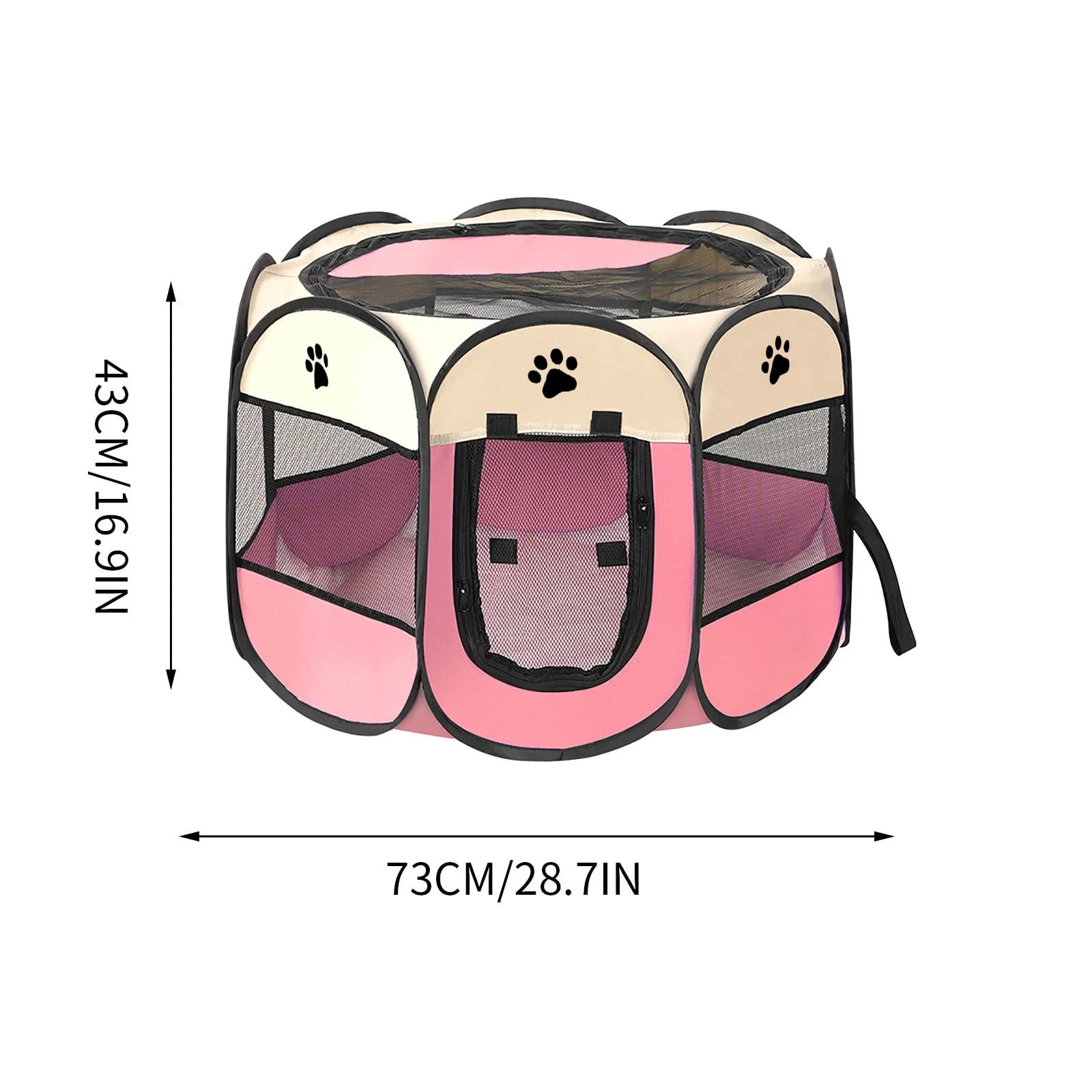 Portable Pet Playpen, Dog/Cat Playpen Foldable Pet Exercise Pen Tents Dog Kennel House Playground for Indoor Outdoor Travel Camping Use,30"x30"x18"