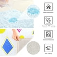 thumbnail image 3 of Yayeee Bath Rug for Bathroom Floor Non Slip Contour Fluffy Soft Absorbent Mat, 20"x24", Yellow Retro Round, 3 of 7