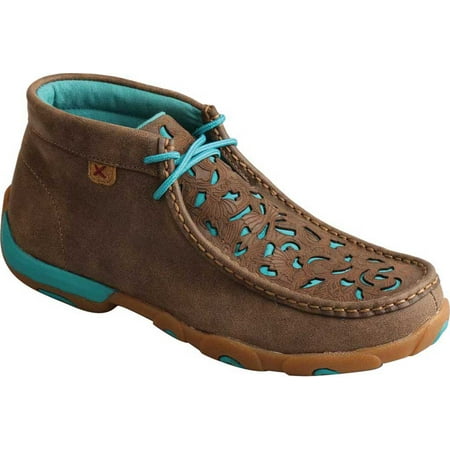 

Women s Twisted X WDM0126 Driving Moc Chukka Bomber/Turquoise Leather 7 M
