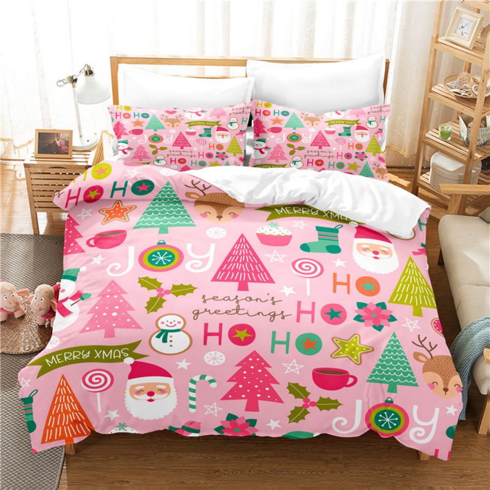 Twin Full Queen King Christmas Bedding Sets Reindeer Quilt Holiday