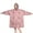 Pink Cow Love, variant on Wearable Oversized Blanket,White Cow Strawberry Couple Pattern Wearable Blanket Hoodie for Adults,Cozy Hooded Blankets with Super Pockets,Super Warm Fuzzy Pullover for Women & Men