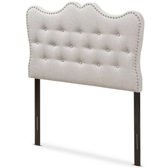 Bowery Hill Tête de Lit Moderne Capitonnée à Deux Panneaux, Beige Grisâtre