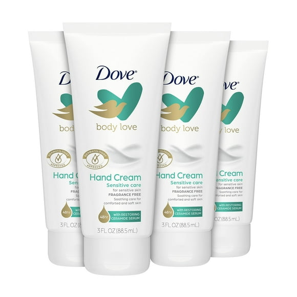 Crema de manos Dove Body Love Sensitive Skin 4x100ml