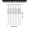 thumbnail image 3 of Shower Curtain Plastic Shower Curtain Set with Hooks Clear Top Window EVA Bathtub Curtain Water Proof Bath Curtain for Shower Bathroom, 3 of 4