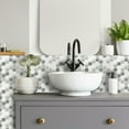 thumbnail image 5 of Gray Hexagon Tile Peel and Stick Backsplash, 5 of 7