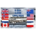 thumbnail image 1 of Openpig D DAY 80th Anniversary Flag Banner Decorations Normandie One Sided Decorations Memorabilia, 1 of 1