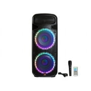 2 Mr Dj PSBAT6200 Dual 15 4000 Watt Max Power 3 Way Party Speaker with Built-In Bluetooth & Rechargeable Battery