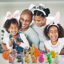 Wmkox8yii 12Pcs Prefilled Easter Eggs for Kids,Easter Prefilled Eggs with Bunnies,Prefilled Toy Easter Eggs,for Basket Stuffers/Filler Pre Filled Plastic Easter Eggs for Kids Easter Classroom Prizes