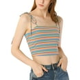 thumbnail image 1 of INSPIRE CHIC Camisole Tube d'Été à Bretelles Spaghetti à Nouer à Rayures pour Femme TP Multicolore Bleu, 1 of 8