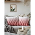 thumbnail image 3 of 1 Pack Outdoor Throw Pillow, Red Striped Waterproof Pillow with Insert Included, Modern Abstract Ombre Geometric Morocco Decorative Accent Cushion Sofa Pillows for Patio Porch, 16 x 16 In, 3 of 8