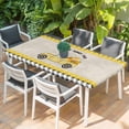 thumbnail image 2 of Yellow Truck Table Cloths for 3 Foot Rectangle Tables, Spring Bees Honey Daisy Black Buffalo Plaid Patio Waterproof Elastic Fitted Tablecloths, Washable Rectangular Table Cover for Camping, 2 of 8