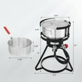 thumbnail image 6 of TUFFIOM 10/18QT Aluminum Fish Fryers Outdoor Cooking Pot, 55000 BTU Propane Deep Fryer with Stove, Basket & Thermometer for Frying Chicken Wings & French Fries for Backyard, Camping, Party, 6 of 7