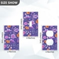 thumbnail image 7 of Yayeee Blank Wall Plate Cover 1-Gang 4.5"x2.7" Home Unused Decorative Outlet, Purple Wildflowers Pattern, 7 of 7