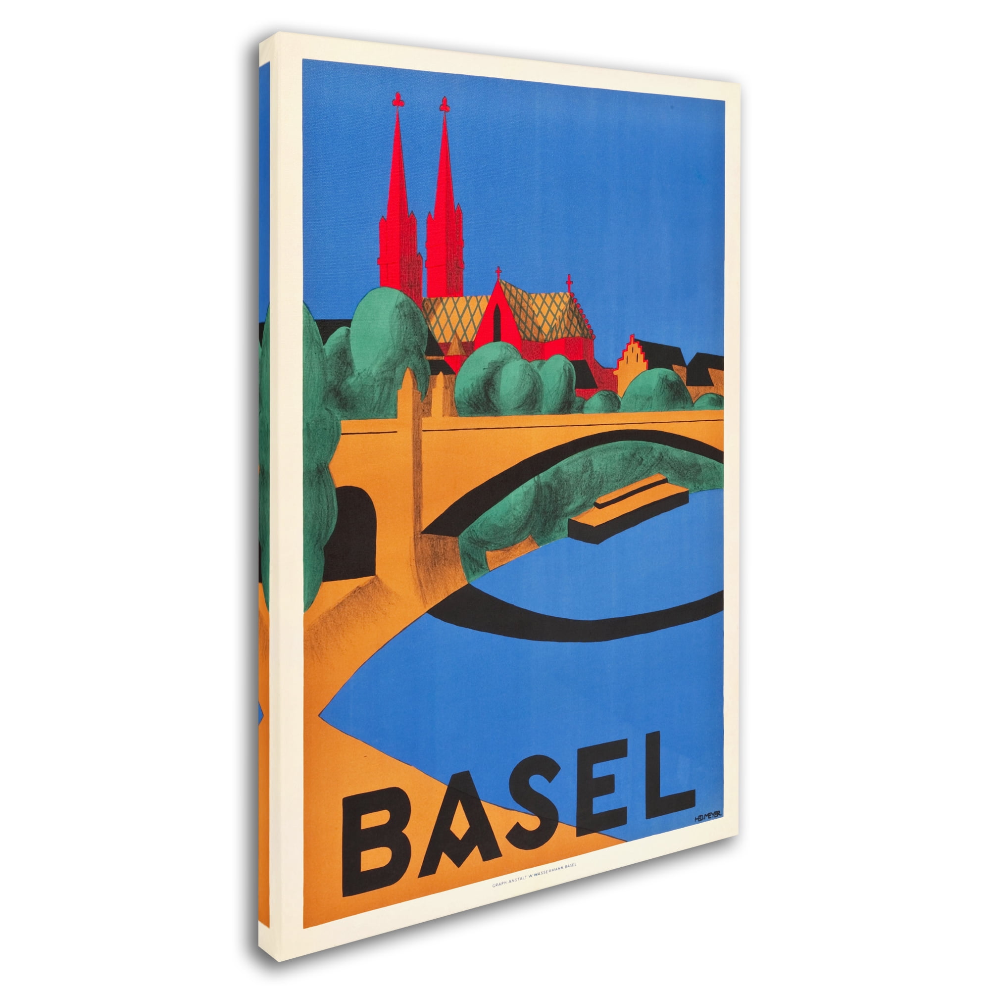 Vintage Apple Collection 'Basel Travel' Canvas Art