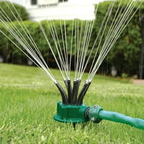 Yesbay Watering Sprinkler 360 Degree Rotating Noodle Head ABS Lawn Plant Watering Sprayer for Garden,Green Black