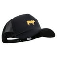 thumbnail image 5 of Cow Silhouette Embroidered Big Size Big Foam Mesh Truck Cap - Black XL-3XL, 5 of 5