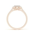 thumbnail image 2 of ANGARA Natural 0.26 Ct. Diamond Halo Engagement Ring in 14K Rose Gold for Women (Ring Size: 5), 2 of 9