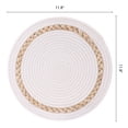 thumbnail image 5 of Set of 6 Farmhouse Woven Placemats for Dining Table Decor - Indoor, Washable, Wipeable Kitchen Table Mats White 11.8x11.8inch, 5 of 5