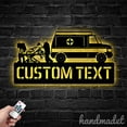 thumbnail image 3 of Handmadetneonsign Custom Emergency Ambulance Metal Wall Art LED Light, Rescue Squad Truck Driver, 3 of 5