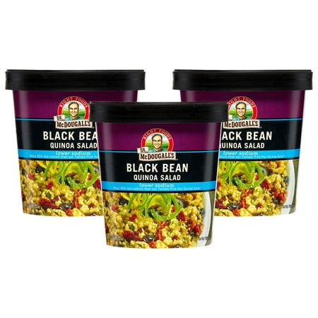 (3 Pack) Quinoa Salad, Black Bean, Low Sodium, 2.6 oz (3 pack)