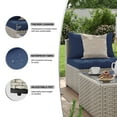 thumbnail image 6 of MRUAKA 5 Pieces Patio Conversation Set, Outdoor Sectional PE Rattan Wicker Furniture Seat,NAVY, 6 of 6