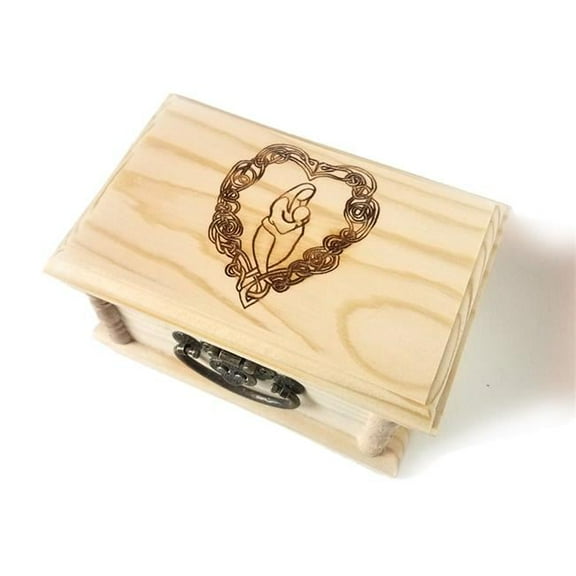 Lyoncraft MBMH01 Celtic Mother & Child Knot Engraved Wooden Box