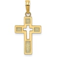 thumbnail image 3 of Solid 10K Yellow Gold Polished Cut-Out Cross Charm - 22.9mm, 3 of 6