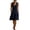 #0357-Navy, variant on Shihyeh Summer Maxi Dresses for Women 2026 Linen V Neck Sleeveless Beach Sundress Button Casual Loose Dress with Pockets
