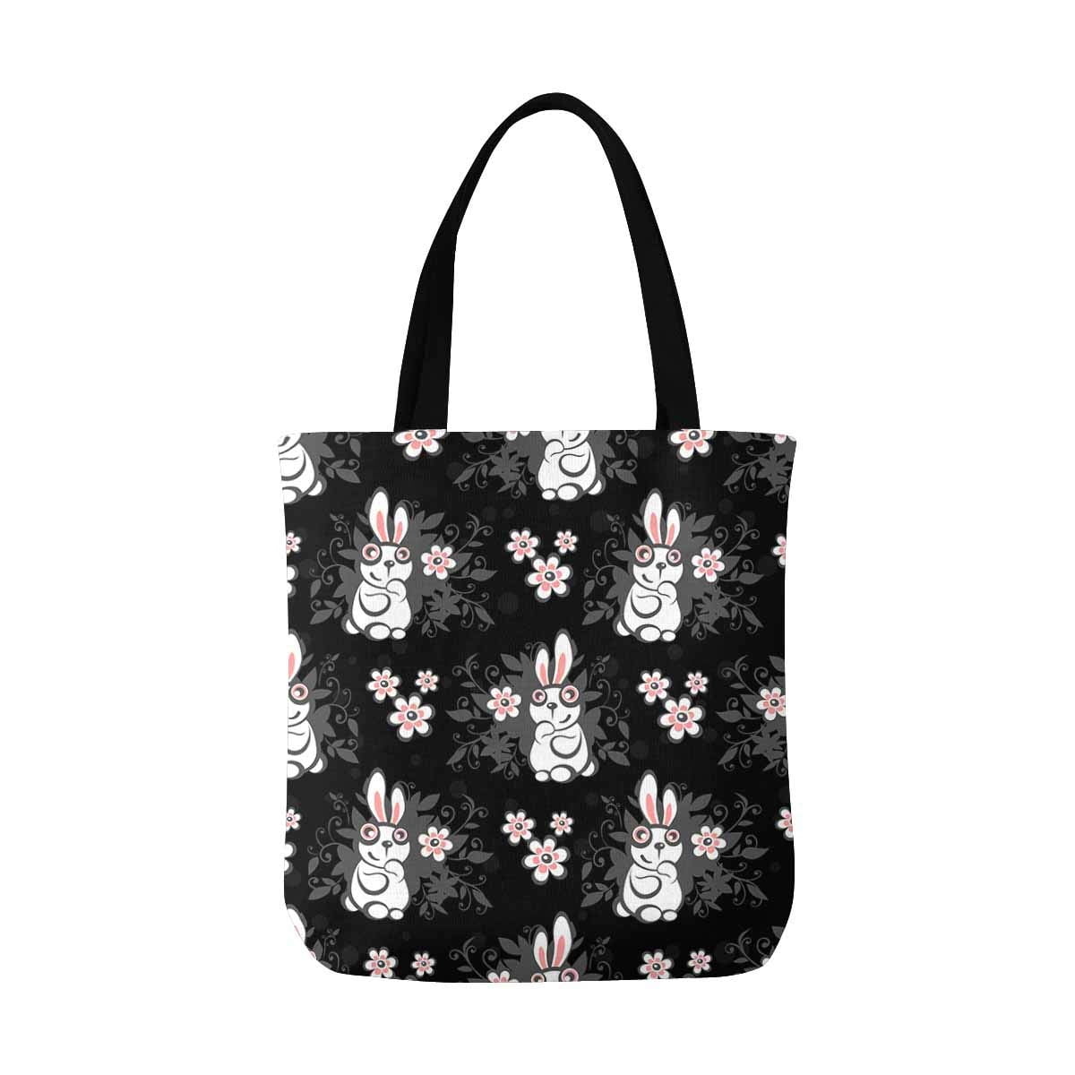 ASHLEIGH Easter Bunny and Flowers Reusable Grocery Bags Shopping Bag ...