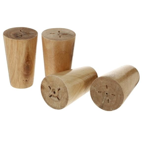 4 Pcs Pieds en Bois pour Meubles 3.1x2.8x2.8 Po