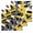 Yellow, variant on Yellow Black Geometric Kitchen Dish Towels for Drying Dishes Set of 3, Modern Art Abstract Grey Line Waffle Weave Microfiber Hand Tea Bathroom Towels Quick Dry & Absorbent Towel 12x12