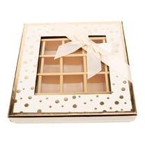 FELTECHELECTR 1Pcs 20.5X7.9X1.6In Beige Cardboard Chocolate Packaging Box for Heart Shaped Chocolate Box