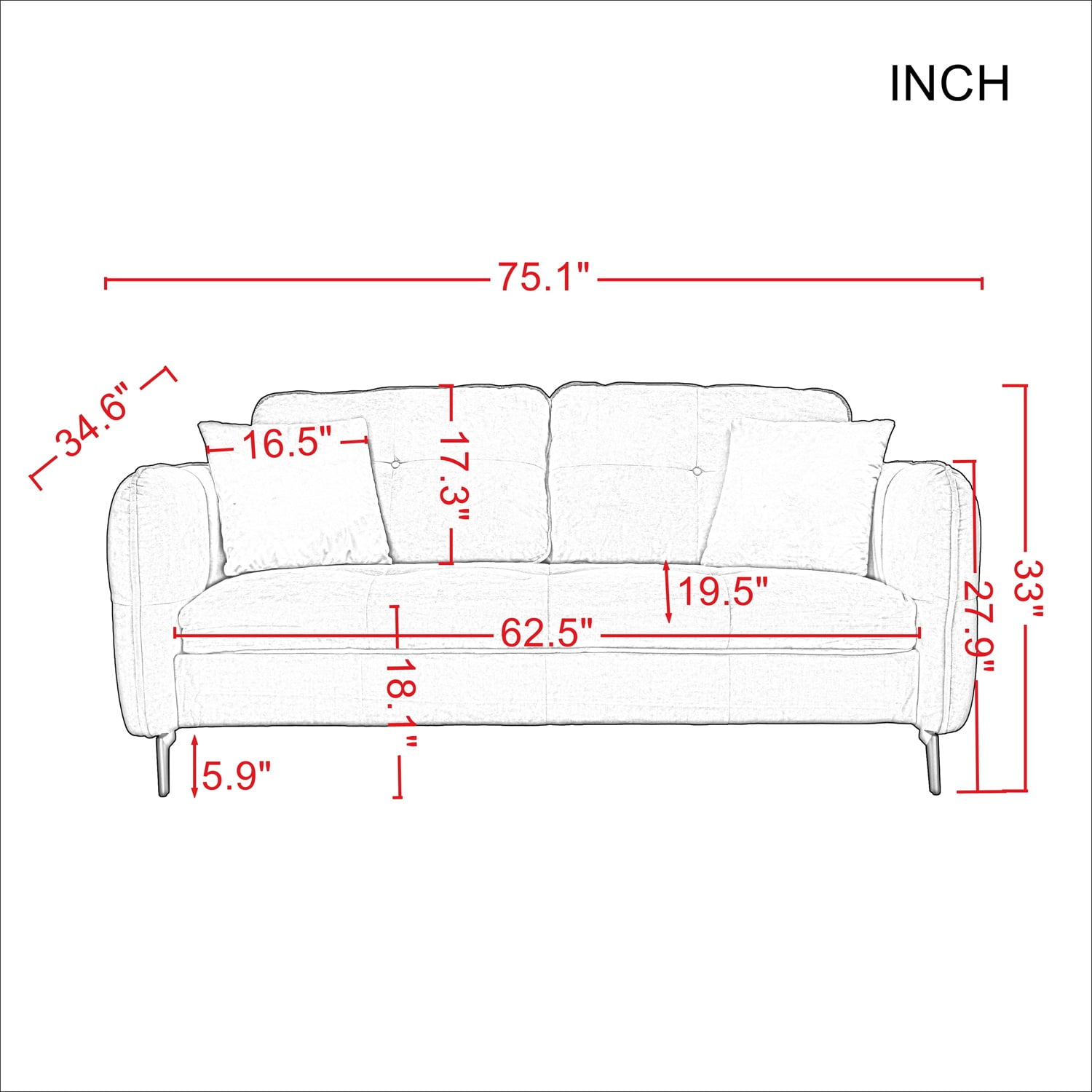 Kadyn 2-Seater Fabric Sofa Couch, Modern Loveseat Sofa with Pillow, Upholstered Linen Fabric Sofa for Living Room, Navy Blue Kadyn 2-Seater Fabric Sofa Couch, Modern Loveseat Sofa with Pillow, Upholstered Linen Fabric Sofa for Living Room, Navy Blue
