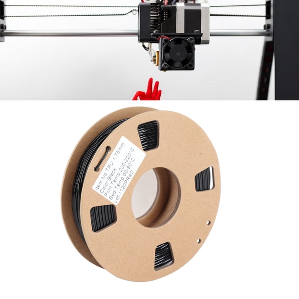 Filamento De TPU Flexible, Bajo Olor 1,75 Mm 0,03 Mm Precisión De Tamaño 95A Filamento De Impresión 3D Suave Negro Alta Elasticidad Para Carcasa De Consola Para Impresora 3D