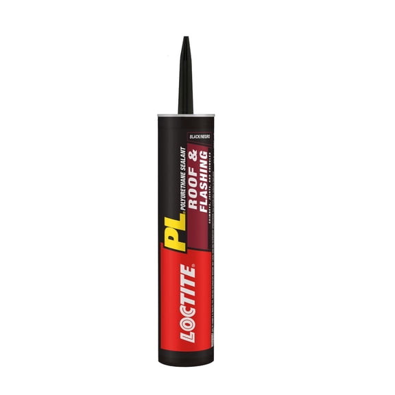 Loctite Pl Polyurethane Sealant Roof and Flashing, Pack of 1, Black 10 fl oz Cartridge