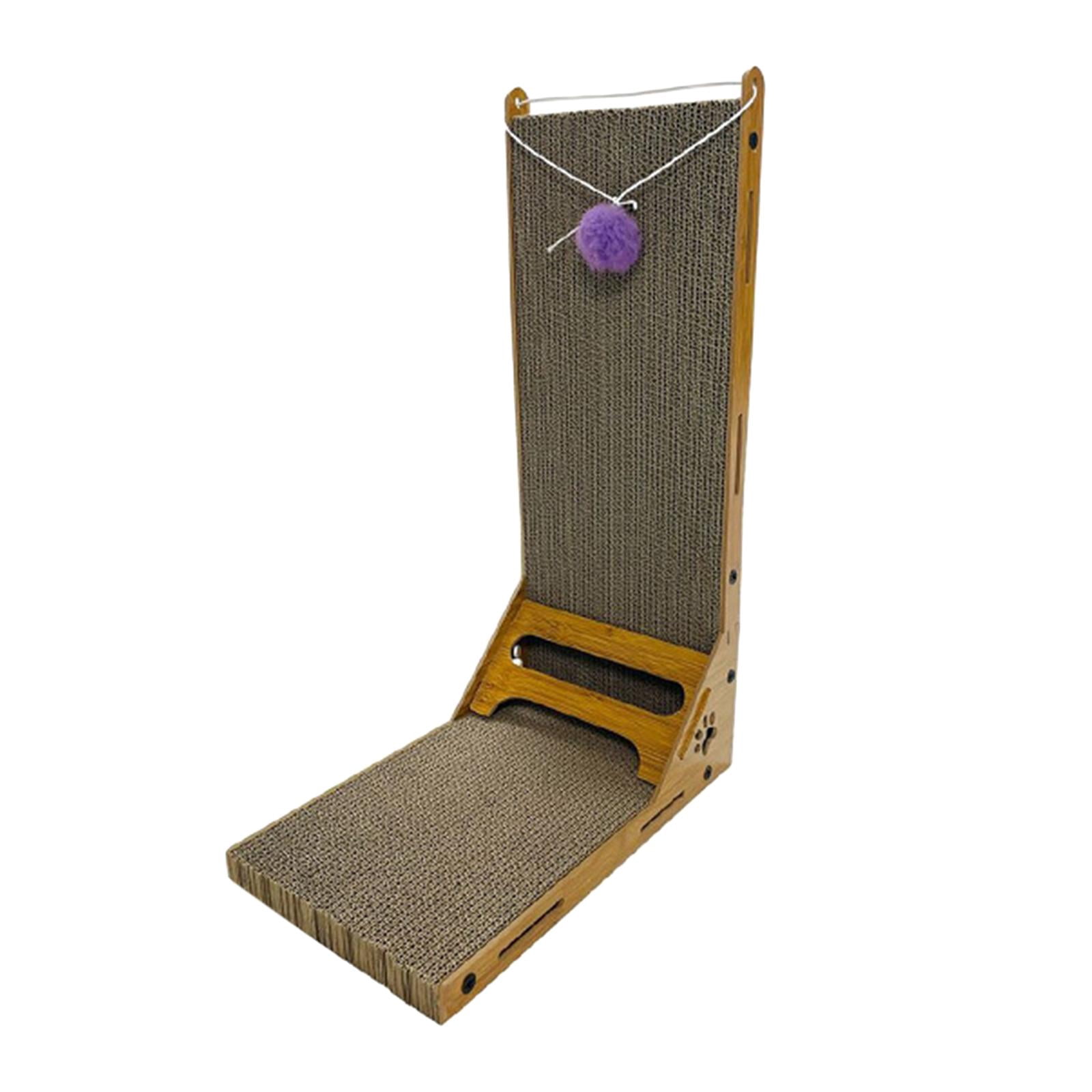 Cat Scratch Pad Lounge Scratching Pet Toy Cushion Corrugated Scratching Bed Cat Scratcher for Small Medium Large Cats Kitty 62.3x40x24cm Ball