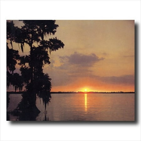 - Ocean Lake Beach Sunset Wall Picture Art Print