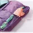 thumbnail image 3 of UAEBM Travel Underwear Storage Bag - Bra & Underwear Organizer - Casual & Elegant Design - Large Capacity - Multi-Segment Compartments Purple, 3 of 9