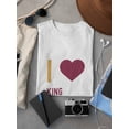 thumbnail image 3 of I Love Cleveland Basketball 23 Women White T-Shirt, Female Medium, 3 of 4