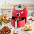 thumbnail image 3 of Dash Family Size Air Fryer with Temperature Control, Nonstick Fry Basket, Recipe Guide + Auto Shut off Feature, 1700-Watt, 6 Quart - Red - 11 lbs. - New - 16.1 in. tall, 3 of 3