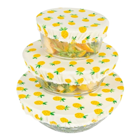 Food Storage Containers,3Pcs/Set Reusable Beeswax Food And Reusable Food Sustainable Fresh Design Beeswax Wrappings Bowl Cover Waste Biodegradable Sandwich
