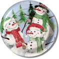 Snowman Christmas Paper Plates and Napkins Disposable Holiday