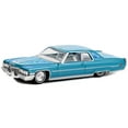 thumbnail image 2 of 1972 Cadillac Coupe DeVille Custom Light Blue Metallic with White Interior and Graphics 1/64 Diecast Model Car by Greenlight, 2 of 3