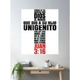 thumbnail image 2 of Porque De Tal Manera Amo Dios Al Mundo - Mensajes Biblicos Para Cristianos - Spanish Biblical Quotes For Christians Poster Wall Art, Modern Wall Decor For Living Room Bedroom, 8x12 UNFRAMED, 2 of 3
