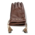 thumbnail image 3 of The Pioneer Woman Faux Leather Winter Gloves with Tassel, Cappucino, Size S/M, 3 of 3