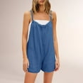 thumbnail image 2 of GILIGEGE Womens Rompers Jumpsuits Summer Vacation Beach Outfits 2025 Shorts Overalls Jumpers Loose Casual Soft Fashion Clothes Solid Color Shorts Summer Sleeveless Shortall Vacation Jumpsuits, 2 of 7