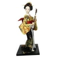 thumbnail image 5 of deevoka 12" Japanese Geisha Collectible Figurine Lady Statuette for Home Table Shelf Gold and Yellow, 5 of 9