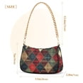 thumbnail image 3 of FORMRS Womens Shoulder Bag with Chain Strap Clutch Purse Cute Tote Handbag, Dark Tartan Pattern, 3 of 7